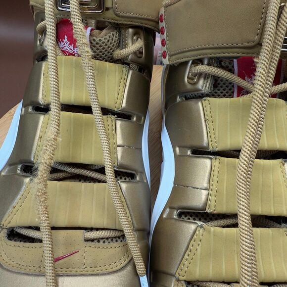 Nike Zoom Lebron 4 (2007) All-Star IV Metallic Gold/White-Varsity Red SZ 11 - Picture 8 of 12